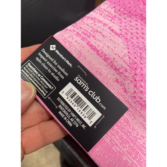 Member's Mark Ladies Seamless Adjustable Sports Bra - Pink - XL - Picture 3 of 4